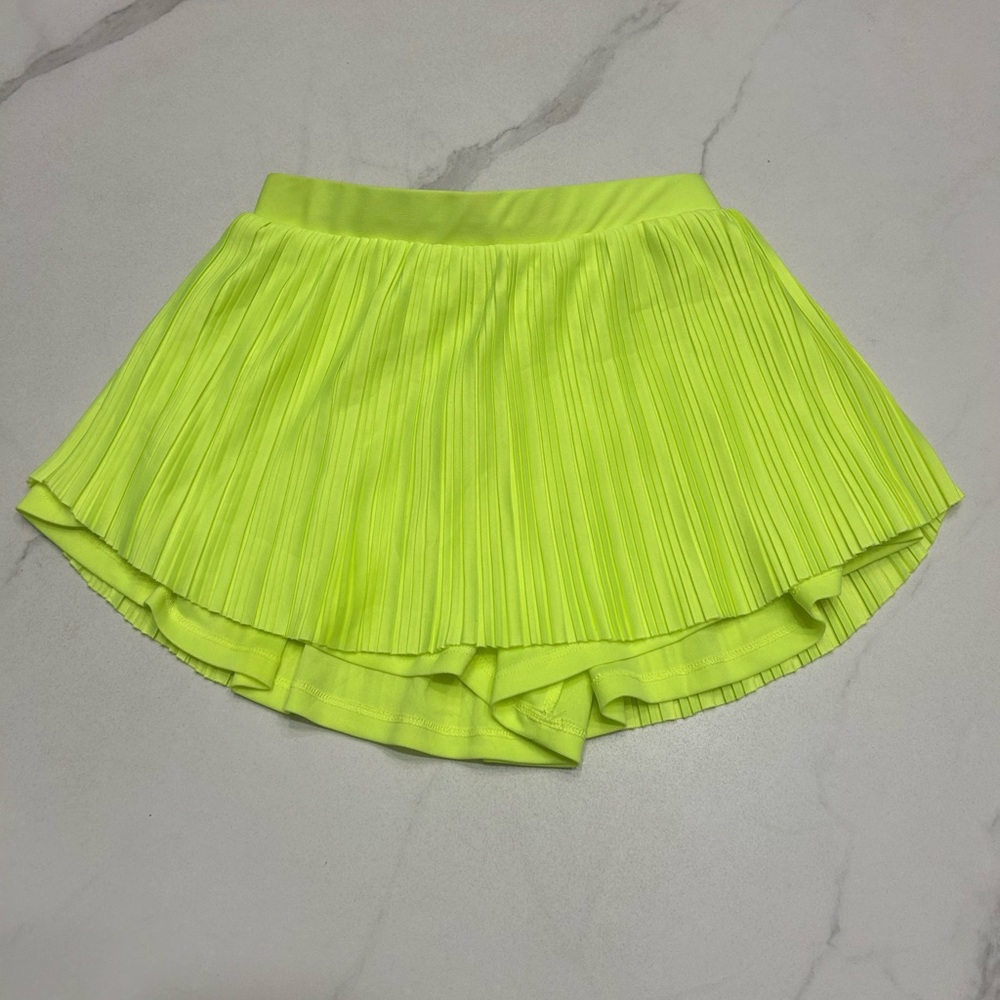 MIA New York Vibrant Lime Pleated Skirt